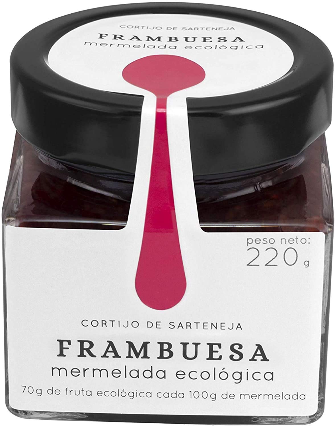 Cortijo de Sarteneja - Bio-Konfitüre 220g (Himbeere) - Schachtel mit 6 Stück.