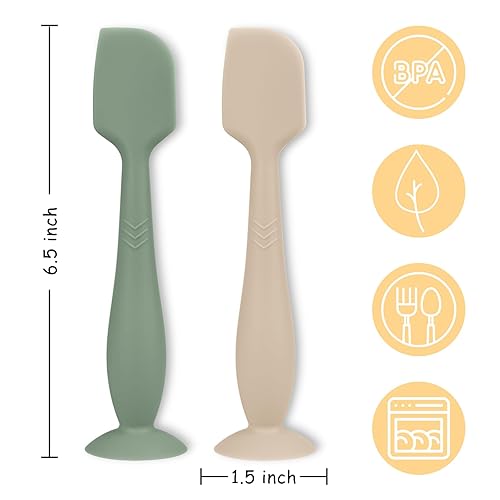 Miniatura 6 de Aplicador de espátula de crema para pañales de bebé de gran tamaño, paquete de 3 espátulas de pasta de glúteos para bebés, cepillo de crema de