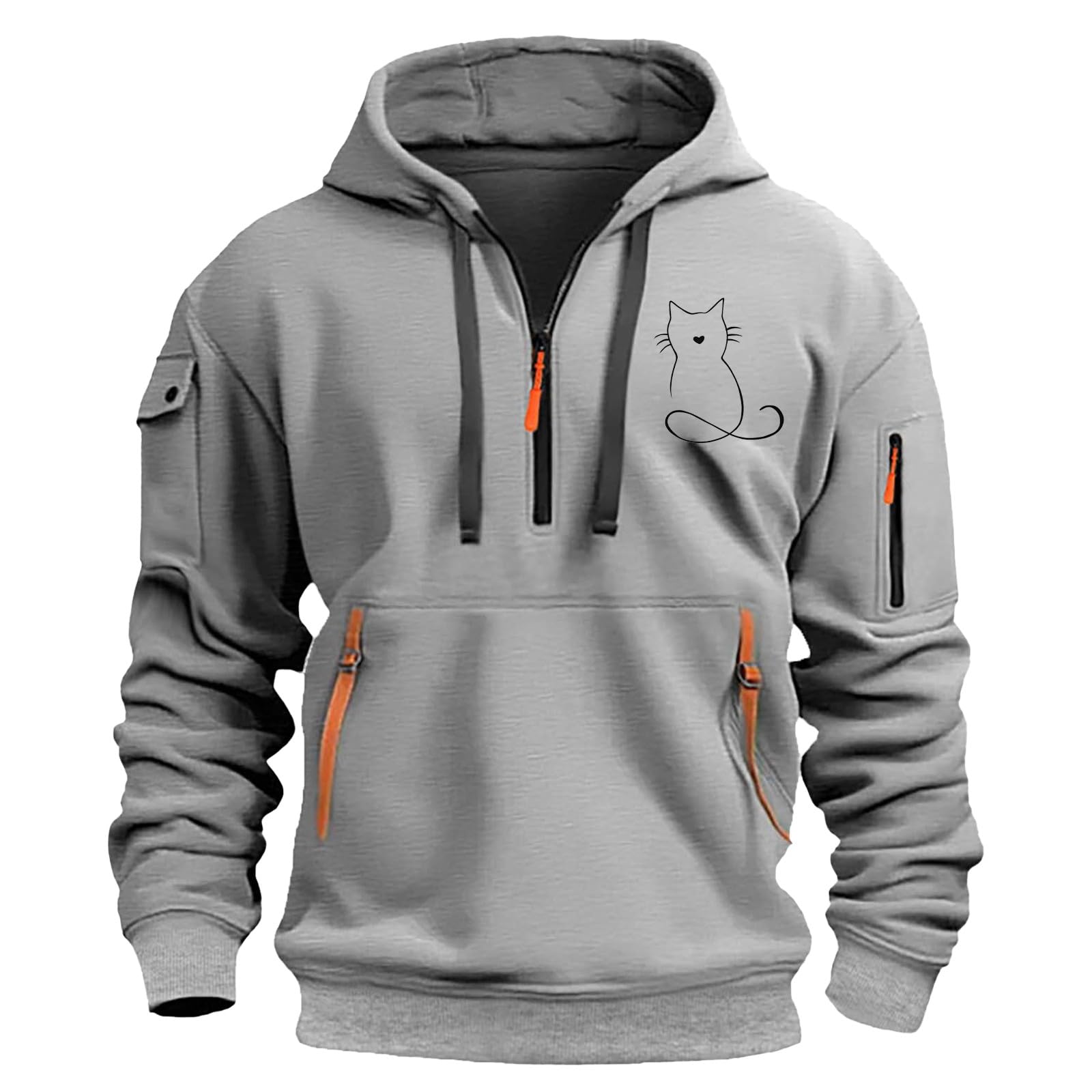 Ropa De Verano Hombre Sudadera con Capucha Y Estampado Multicolor para Hombre, Estilo Informal, 2026 Negra Cremallera Entrenamiento Boxeo Casual Corta Vento Chaqueta Sudaderas Hombres