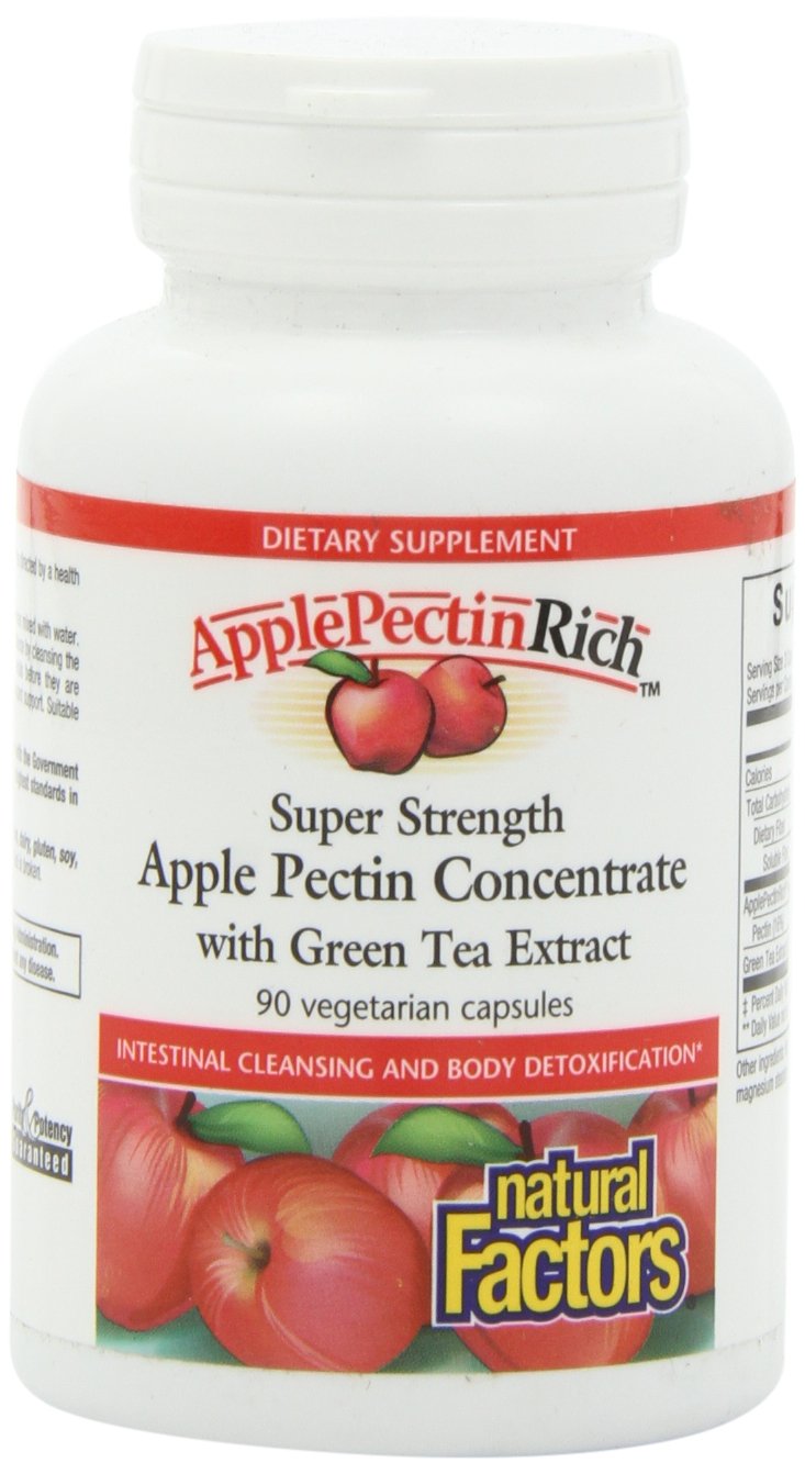 Natural Factors Apple Pectin Rich, 500 Mg, 90 Capsules