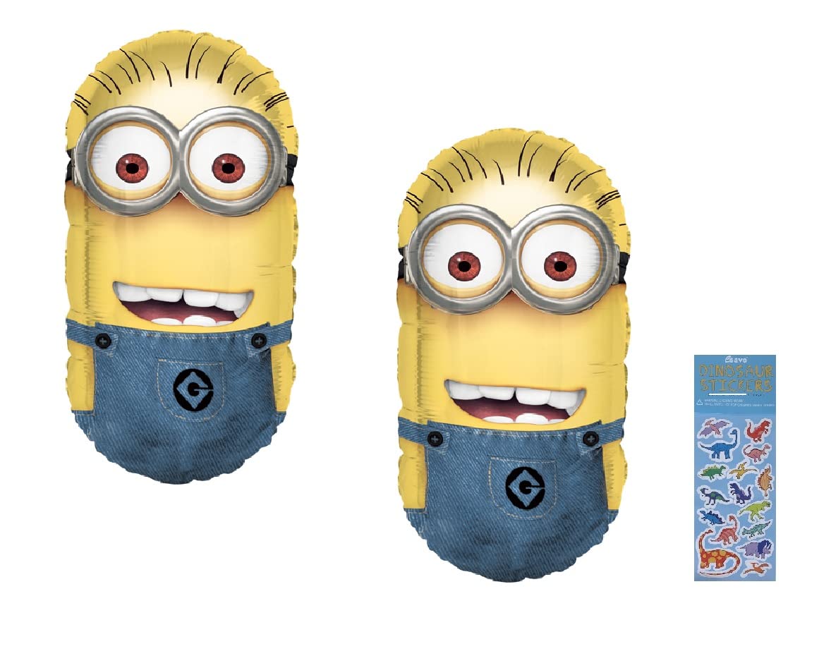 Unique Despicable Me Party Supplies Bundle Pack includes Giant Super Shape Mylar Balloons - 2 Count