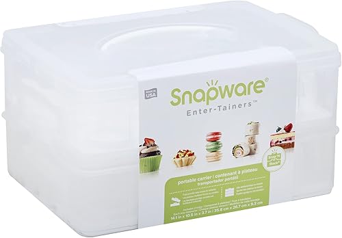 Miniatura 6 de Snapware (2 capas, 24 cupcakes plástico desmontable contenedor de almacenamiento con tapa y asa, congelador apto para lavavajillas y microondas