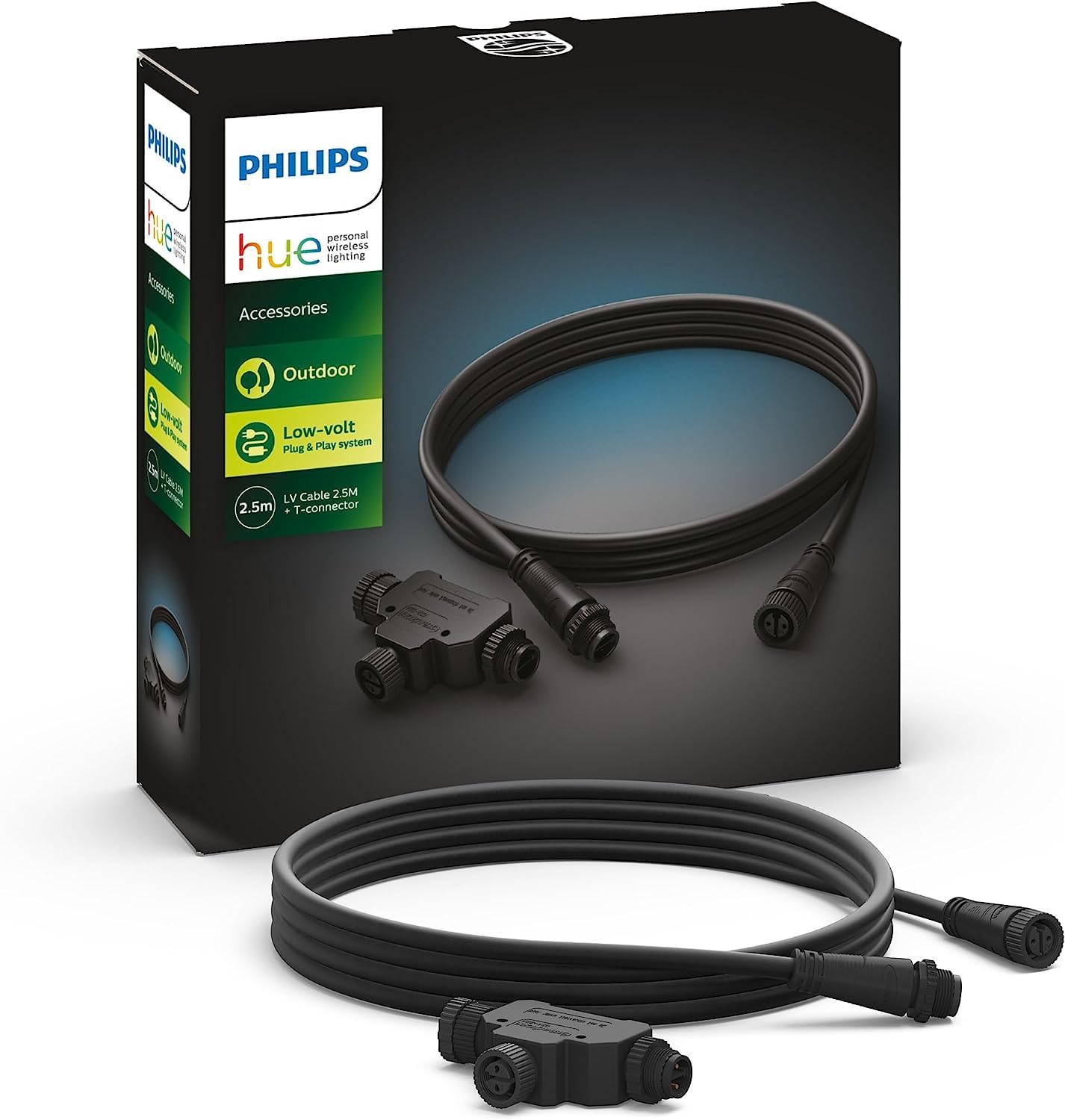 Philips Hue Philips Hue Low Voltage Extension Cable, 2.5 m, Black