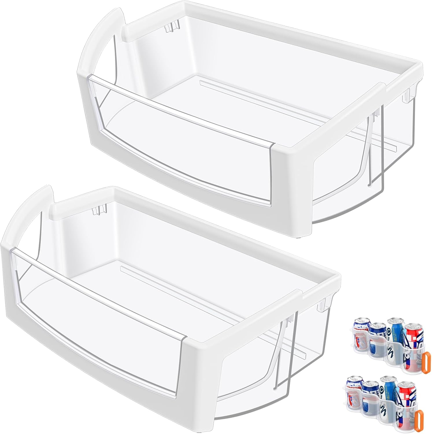 [2 Pack] Upgraded WPW10224961 W10224961 Refrigerator Door Shelf Bin Compatible with Whirlpool Maytag Refrigerator Door Shelf WRX735SDBM00 WRF555SDFZ00 WRF555SDH WRF555SDFZ PS11750660 Fridge Bin Right