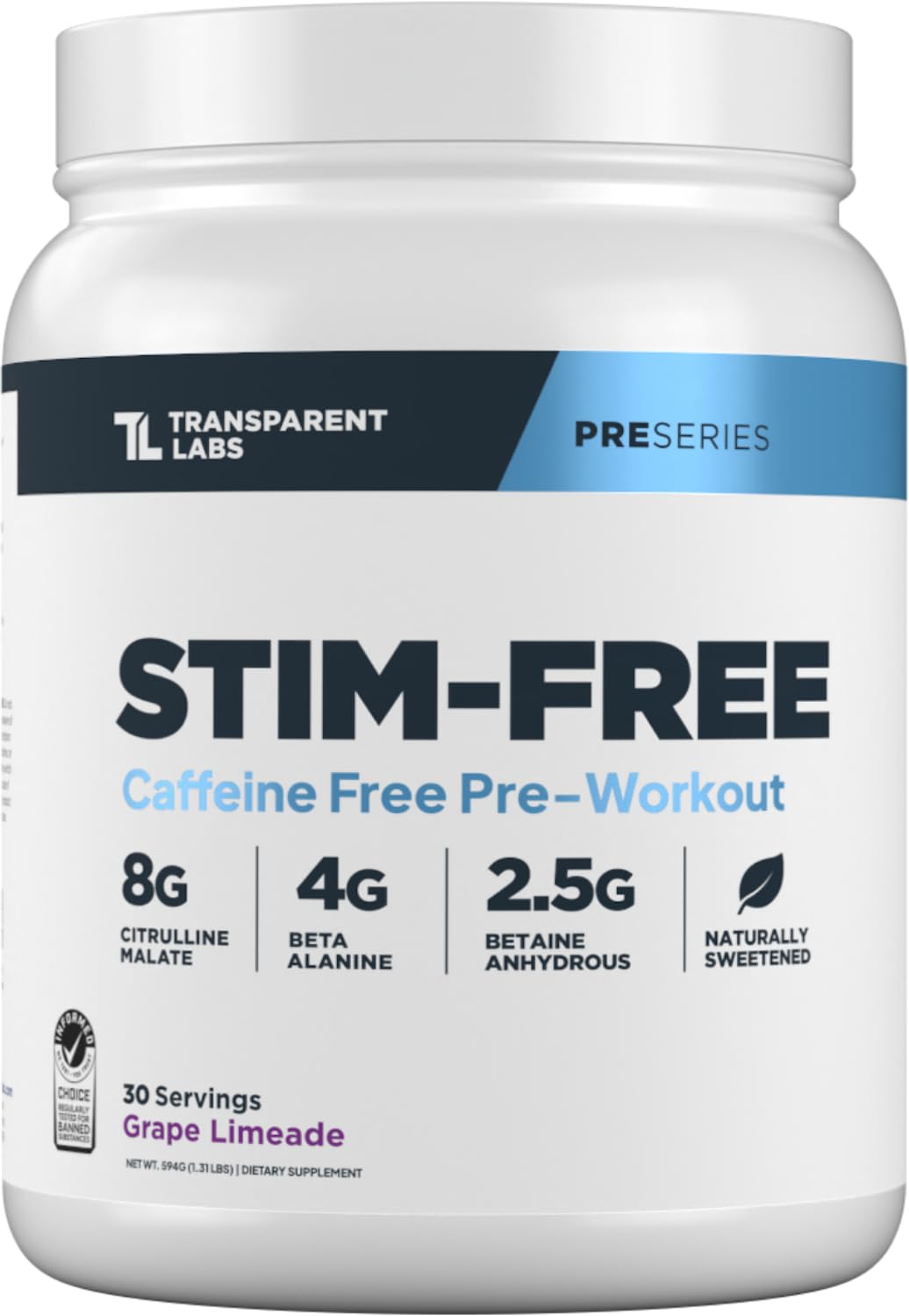 Transparent Labs Stim-Free Pre-Workout - 30 Servings, Tropical Punch — Amazon image 10