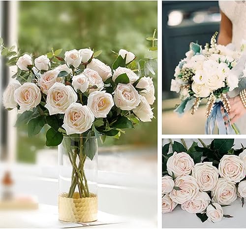 Miniatura 4 de GaRcan Artificial Flowers Artificial Rose Flower Set, Realistic Bedroom Flower Arrangement Decoration Silk Flower, can be Used in Living Room