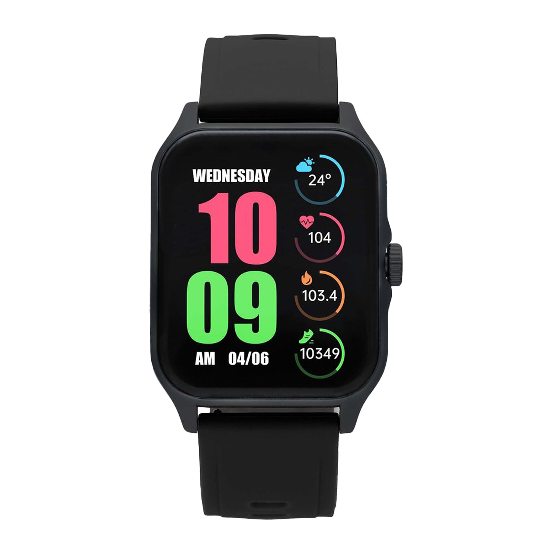 Radiant LAS Vegas Premium 2 – smartwatch czarny – zegarek unisex – dla mężczyzn i kobiet z funkcją telefonu – sport, krokomierz, kalorie, monitor snu, powiadomienia – kompatybilny z systemem