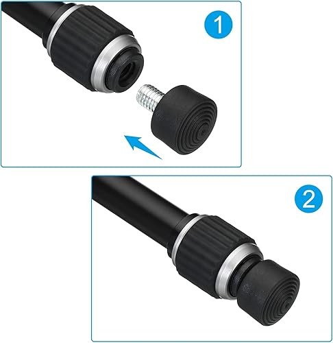 Miniatura 5 de PATIKIL Pies universales de trípode de goma de 38" x 1", piezas de repuesto de trípode antideslizantes para trípodes de cámara, monopie, color negro