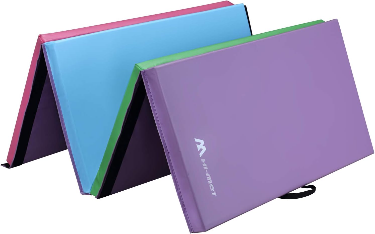 Gymnastics Mat，Gym Tumbling Mats for Kids，Folding tumble Mat With Carrying Handles ，Foldable Exercise Mat Gym Mat for Home, Training Yoga, Multiple Colors