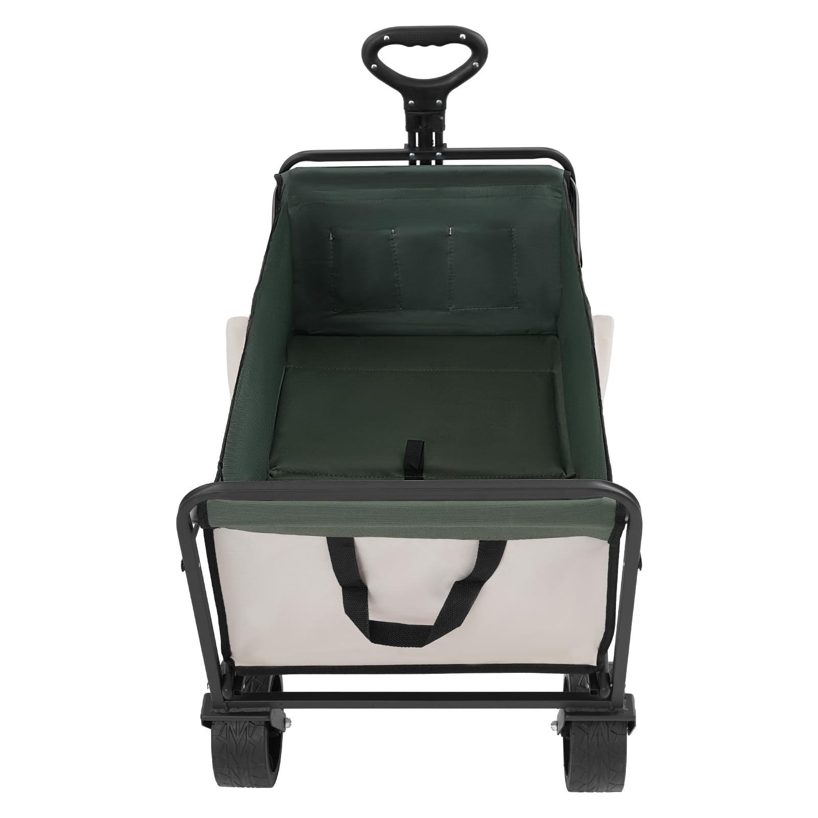 Carretilla de mano plegable de 8 pulgadas con 4 ruedas de patrón antideslizante, 89,5 x 51 cm, para actividades al aire libre, playa, jardín, parque, camping, compras
