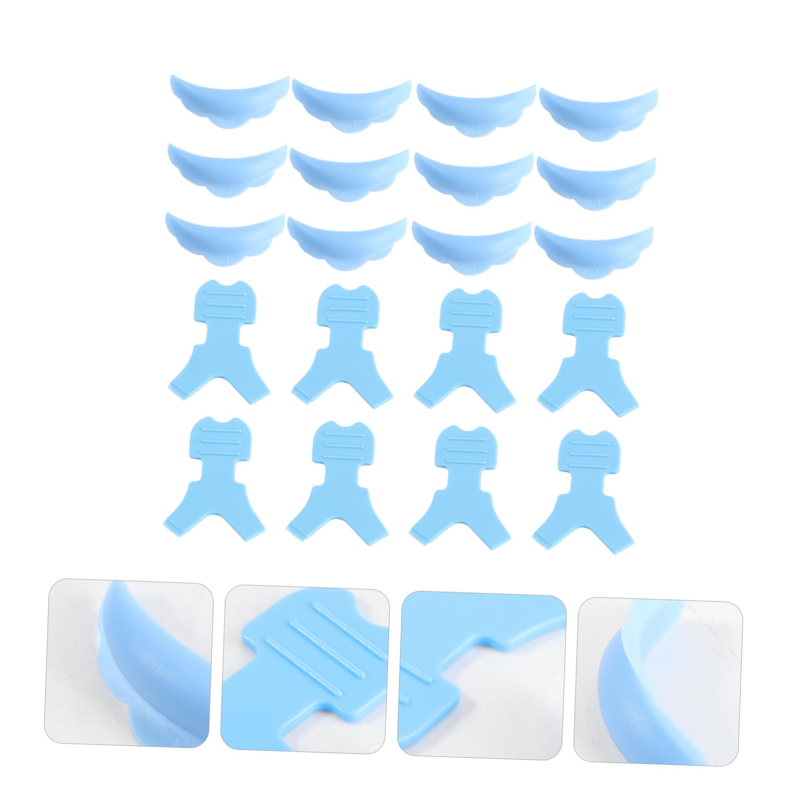 Beavorty 30pares Almohadillas Para Rizado De Pestañas Cepillo Para Salones y Uso Personal Material Amigable Piel Flexible Para Tipos De Ojos