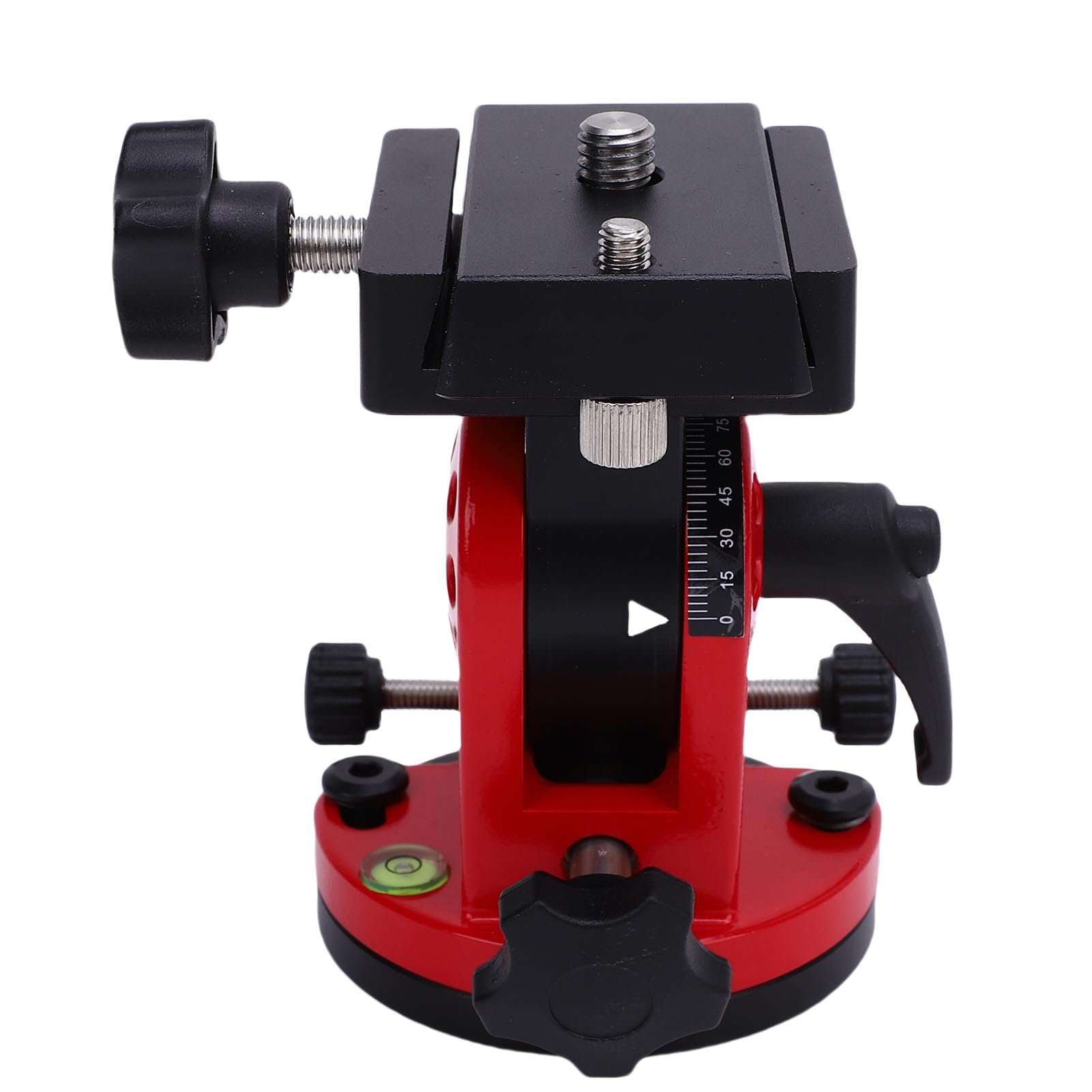 Fabater Montura Ecuatorial, Base de Ajuste de Latitud de Cuña Ecuatorial Ajustable de 90 Grados con Rosca de 3/8 de Pulgada para Telescopio Trípode Astrofotografía Equipo de Astronomía de (Rojo)