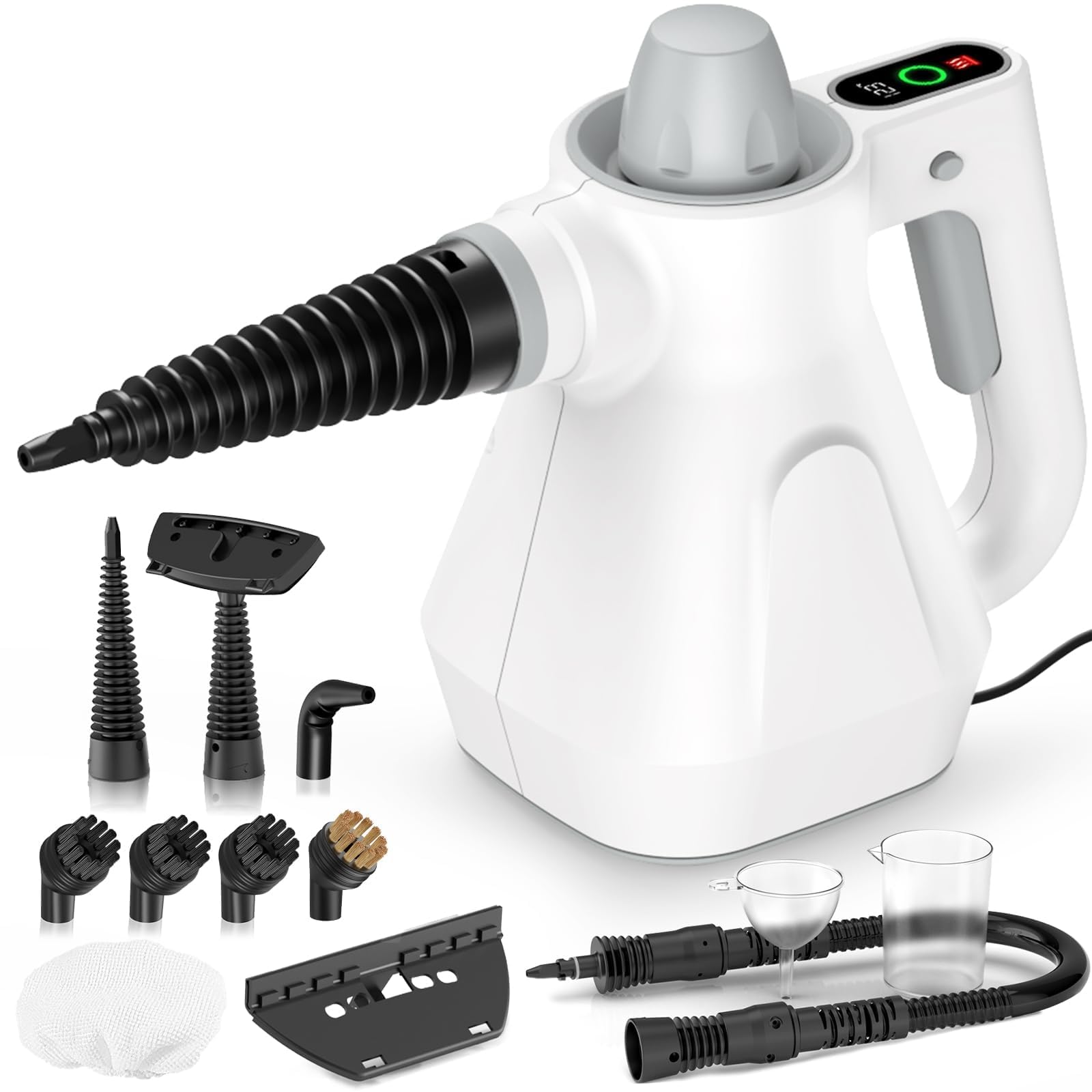 Steam Cleaner, Hand Held Steamer for Home Car 12 Accessories Carpet Furniture Cleaner Machine