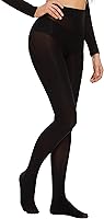 Vista 5 de Medias negras 40D para mujer, 3 pares de medias semiopacas, medias de microfibra con control superior para mujer