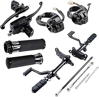 Alavanca de 2,5 cm para controle de guidão alavanca de embreagem cilindro mestre de freio hidráulico controles dianteiros peg alavancas kits de ligação compatíveis com Harley Sportster XL 883 1200 1996-2003