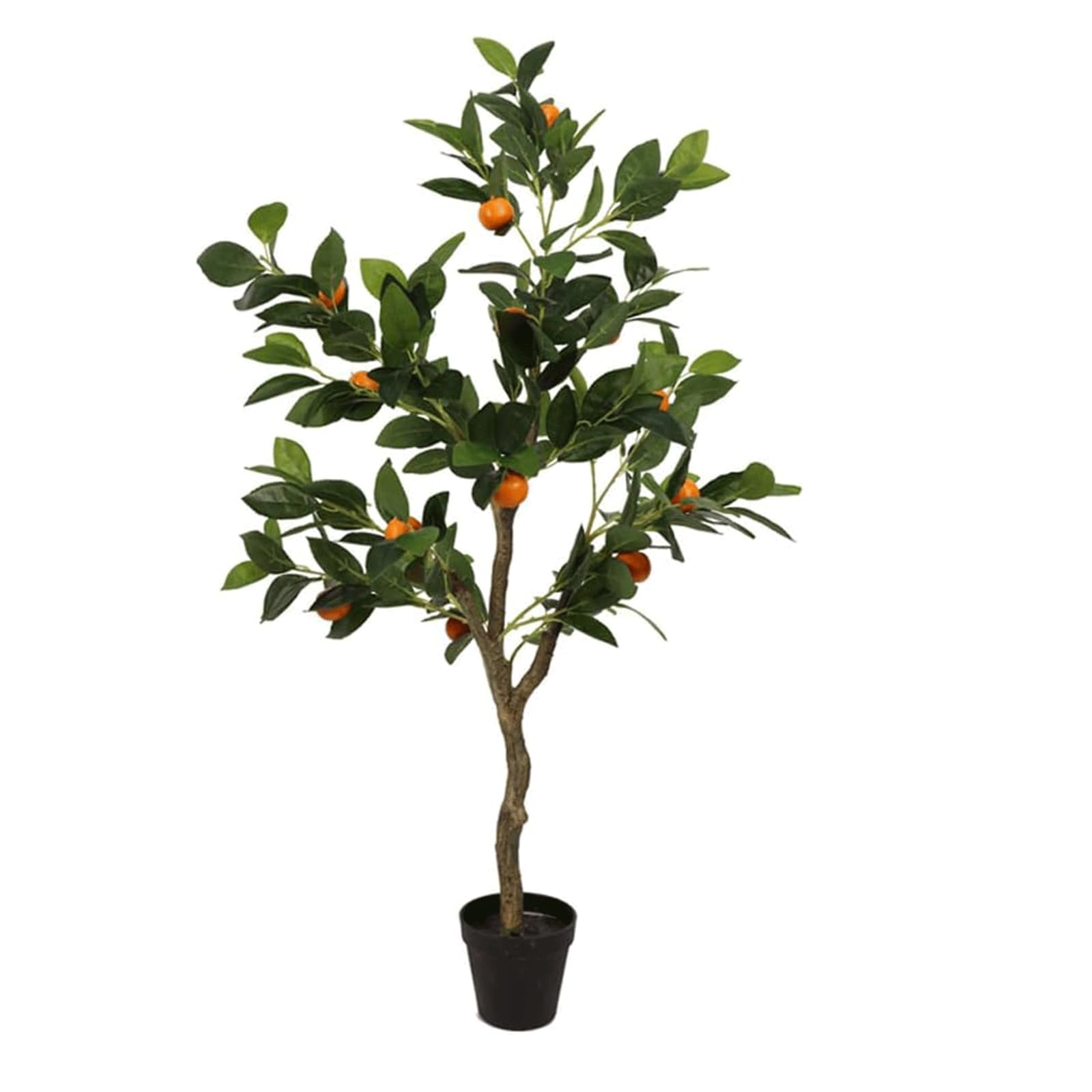 GLJTUO fake tree Artificial Potted Orange Tree 120cm/3.9ft Fake Tree Simulation Plant Orange Tree For Home Office Faux Tree Artificial Plant Realistic Design