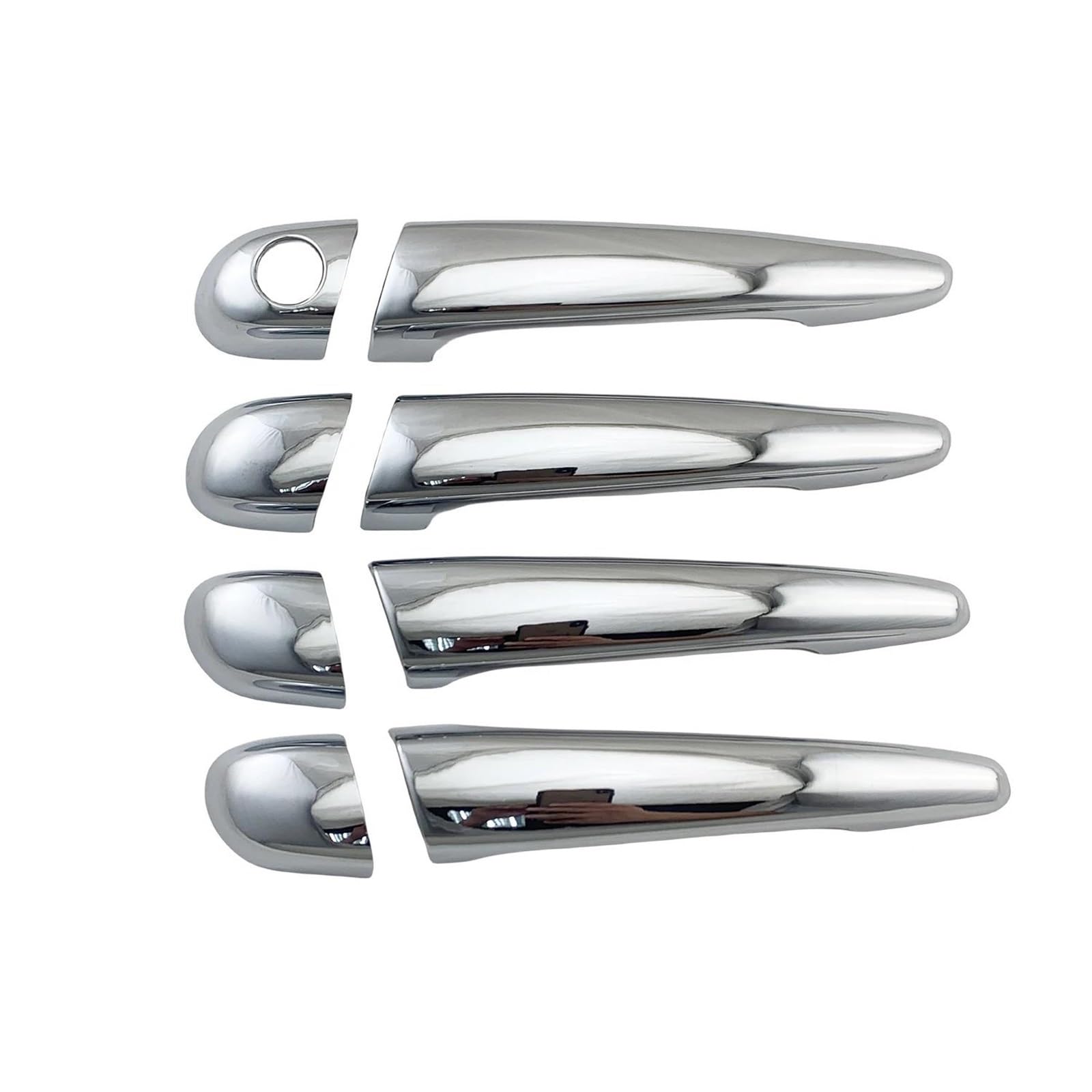 Yytemd 8Pcs Car Accessory Door Handle Cover Trim Paste Left Hand Drive For Bmw E46 330 330Ci M3 1996-2005 Chrome(8Pcs)