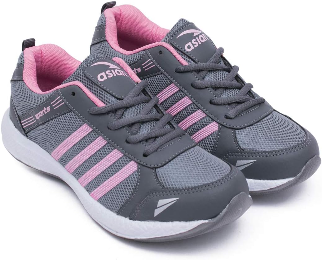 ASIAN Women's Fashion-13 Sports Running,Walking & Gym Shoes For Eva Sole Casual Sneaker Lightweight Lace-Up Shoes For Girl's