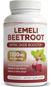 Nitric Oxide Booster, Vegan, Non-GMO, Gluten Free, Energy Support, 60 Count 1pcs