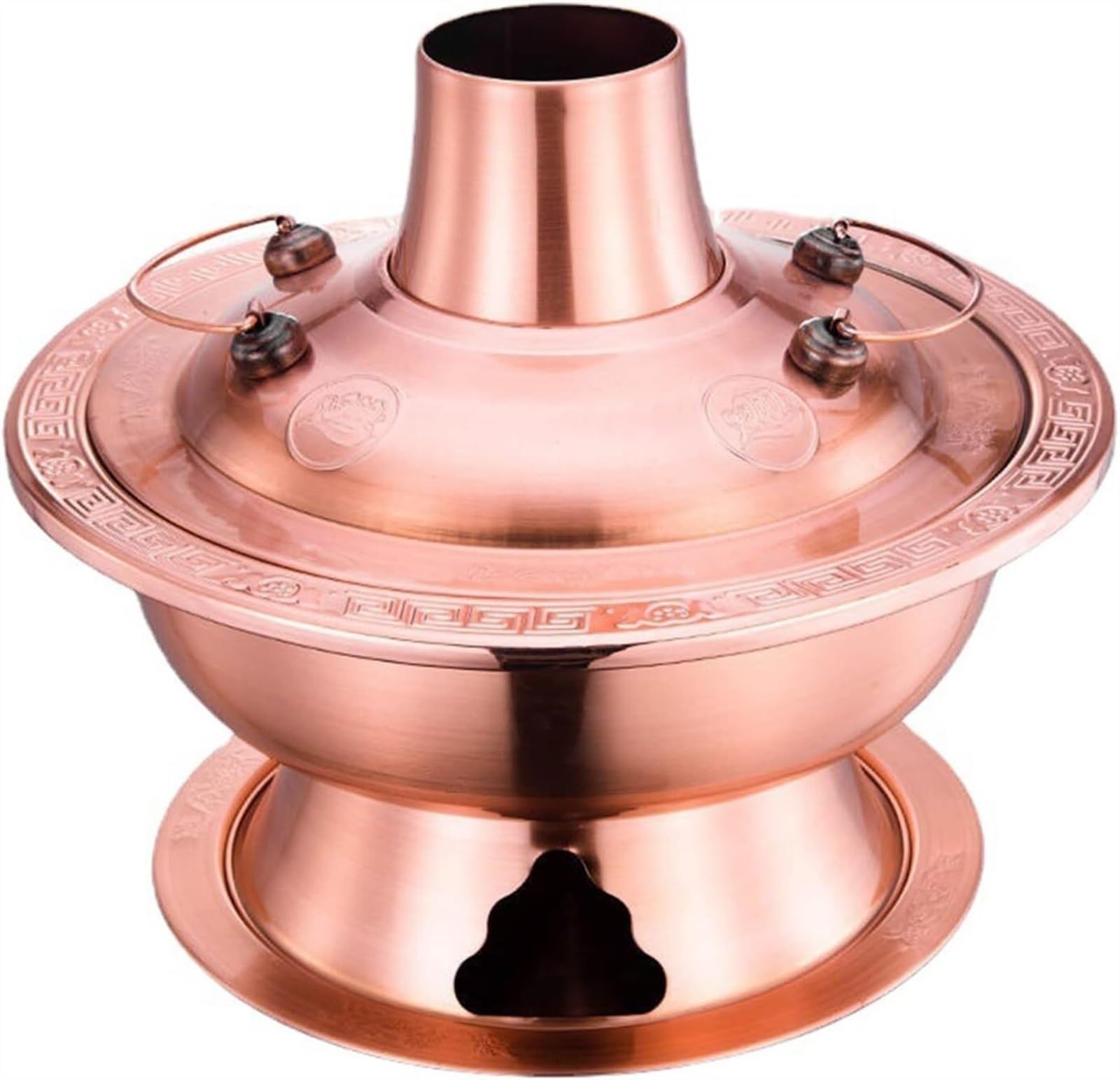 Hotpot Hot Pot Vintage Hot Pot con Acciaio Inox Hot Pot Fornello Cucina Cinese Cucina Cucina Pentole Shabu Shabu Hot Pot, C-36 cm