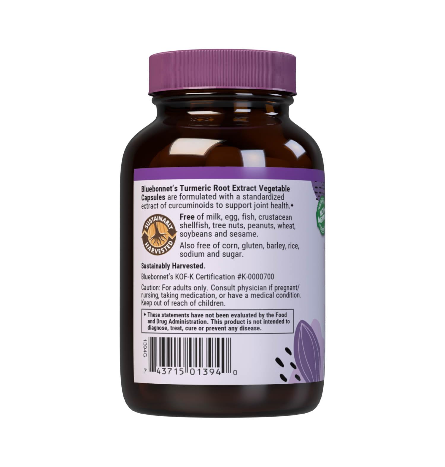 Bluebonnet Turmeric Root Extract Supplement, 60 Count — Amazon image 5