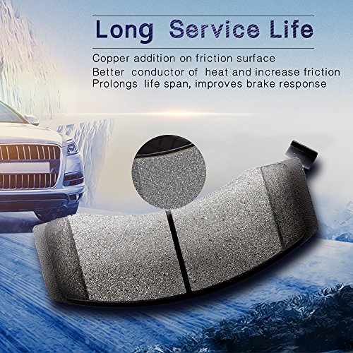 Image of Rear Brake Pads,ECCPP Ceramic Brake Pads Kits Pads Set For Ford For Mustang | 1994 1995 1996 1997 1998 1999 2000 2001 2002 2003 2004 ATD627C,D627-7524;4pcs;w /Hardware