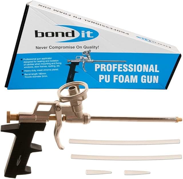 Spray Foam Dispensing Gun ExpandingTeflon Pro Dispensing Less Cleaner Insulating Foam Sealant Black 024ph02422d