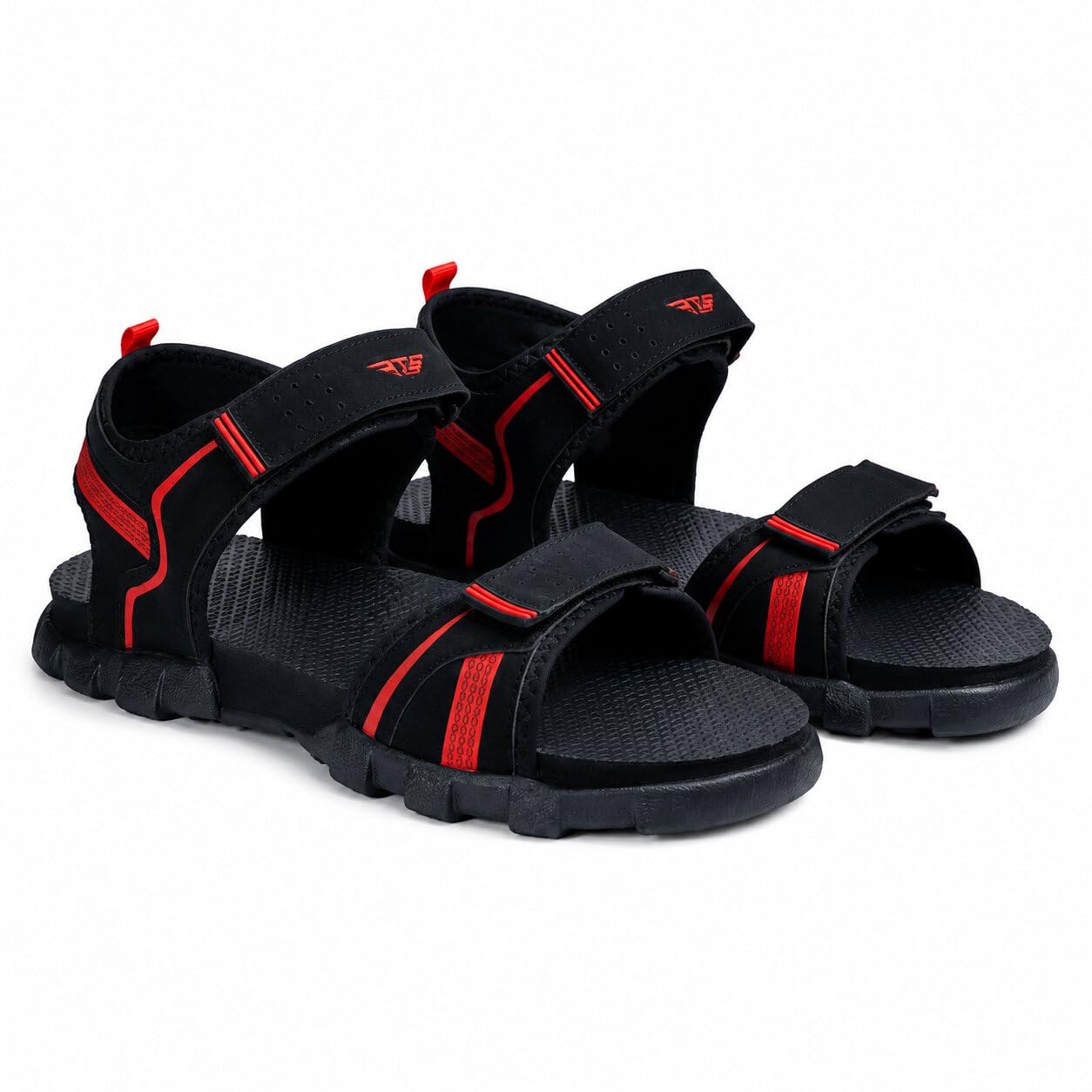 rts Victory Men's Toe Loop Sports Sandals | Lightweight Outdoor Adventure Sandals with Adjustable Velcro Straps | Cushioned Footbed | Anti-Skid TPR Sole | Comfortable Trekking & Casual Wear-picture-23