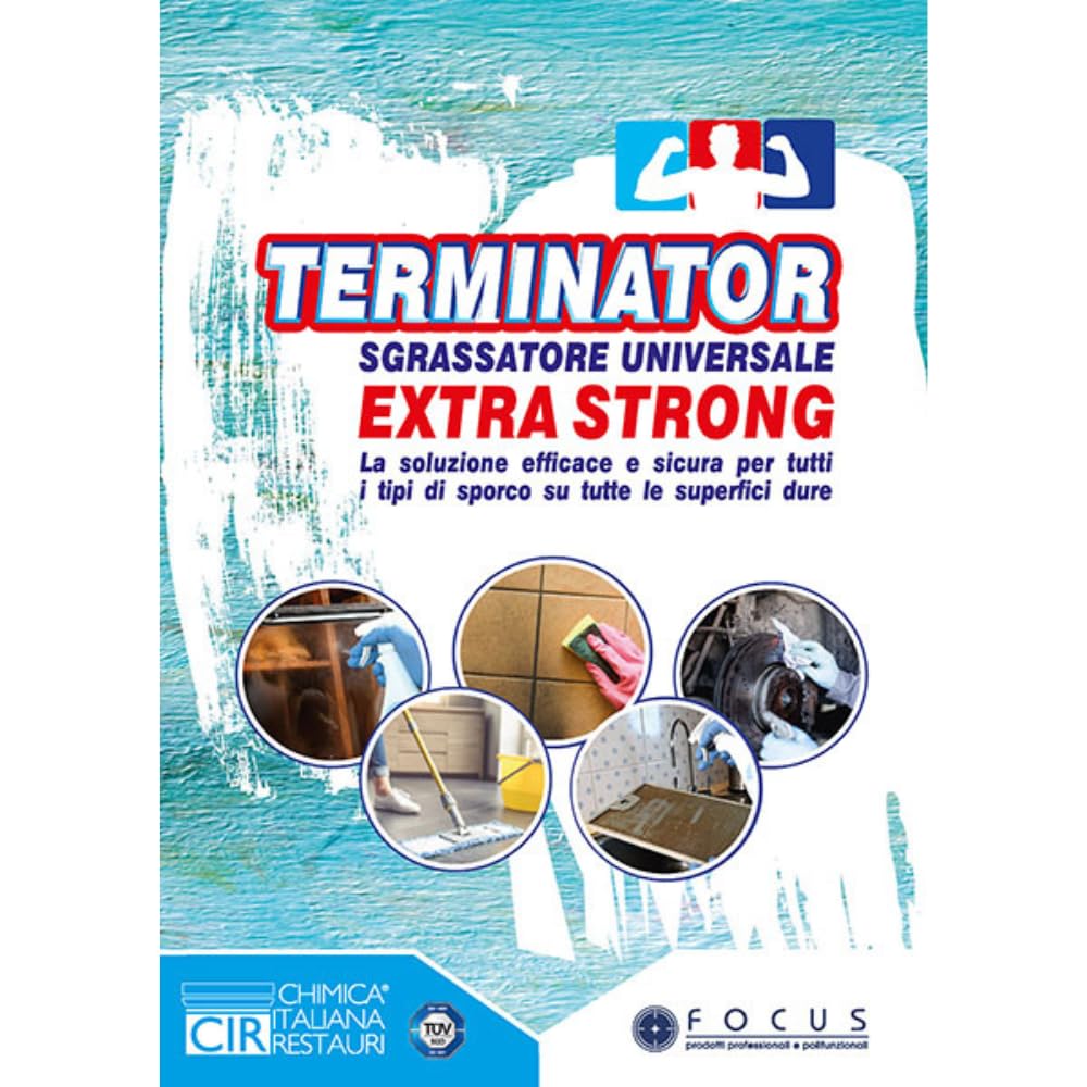 Cir Detergente Sgrassante Universale Sporco Organico Grasso Inchiostri Residui di Vernici Terminator Flacone 5 l