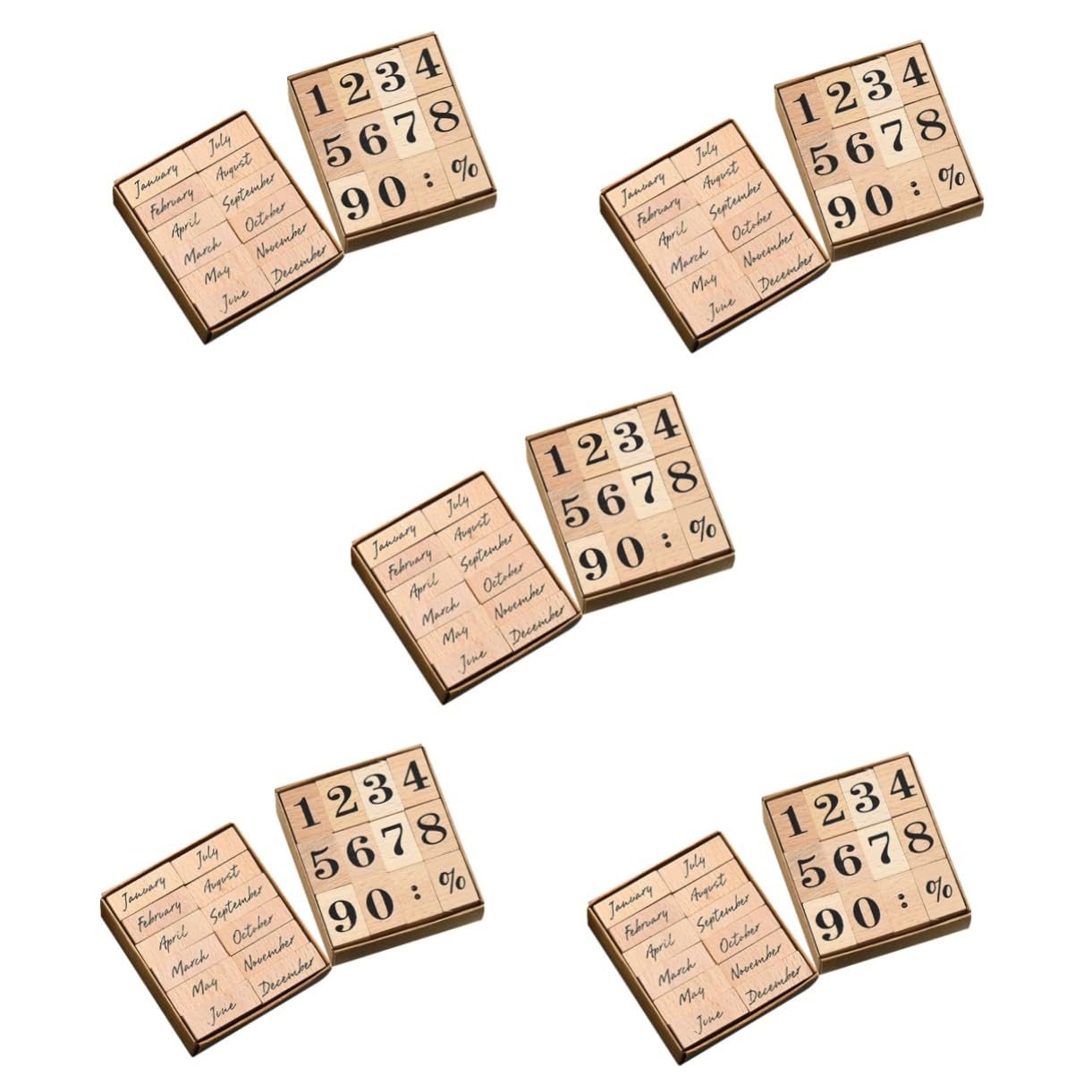 Artibetter 120stücke Teiliges Holzstempel Für Scrapbooking Und Multifunktionale Monats Und Datumsstempel Für Kreative Projekte Und Geschenkverpackungen