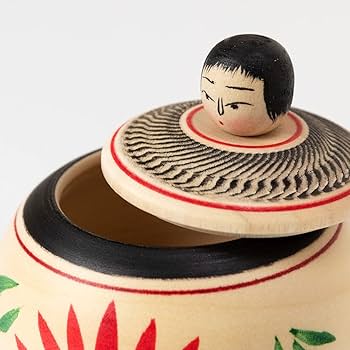 Amazon.co.jp: 宮城伝統こけし 遠刈田系 エジコ小物入れ2 頭黒 作者 Amazon.co.jp: 宮城伝統こけし 遠刈田系 エジコ小物入れ2 頭黒 作者