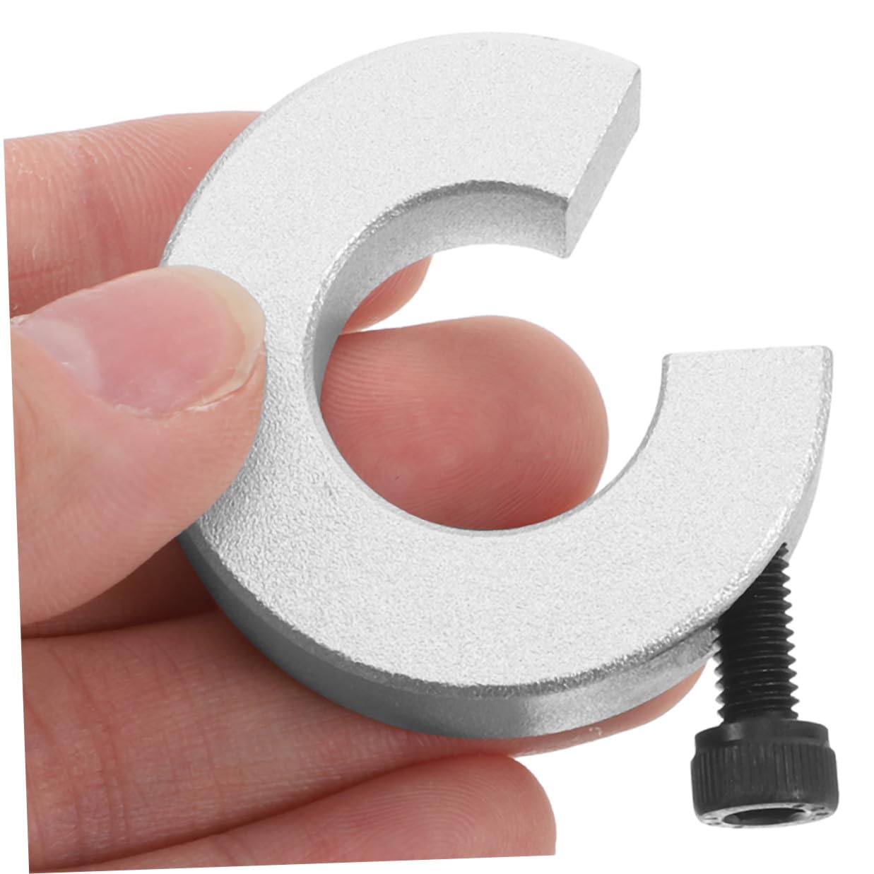4pcs Aluminum Alloy Linear Rail Clamp-on Shaft Positioning Rings, Open Type Stop Rings for Industrial Shaft Positioning and Limit Fixing on CNC Rails
