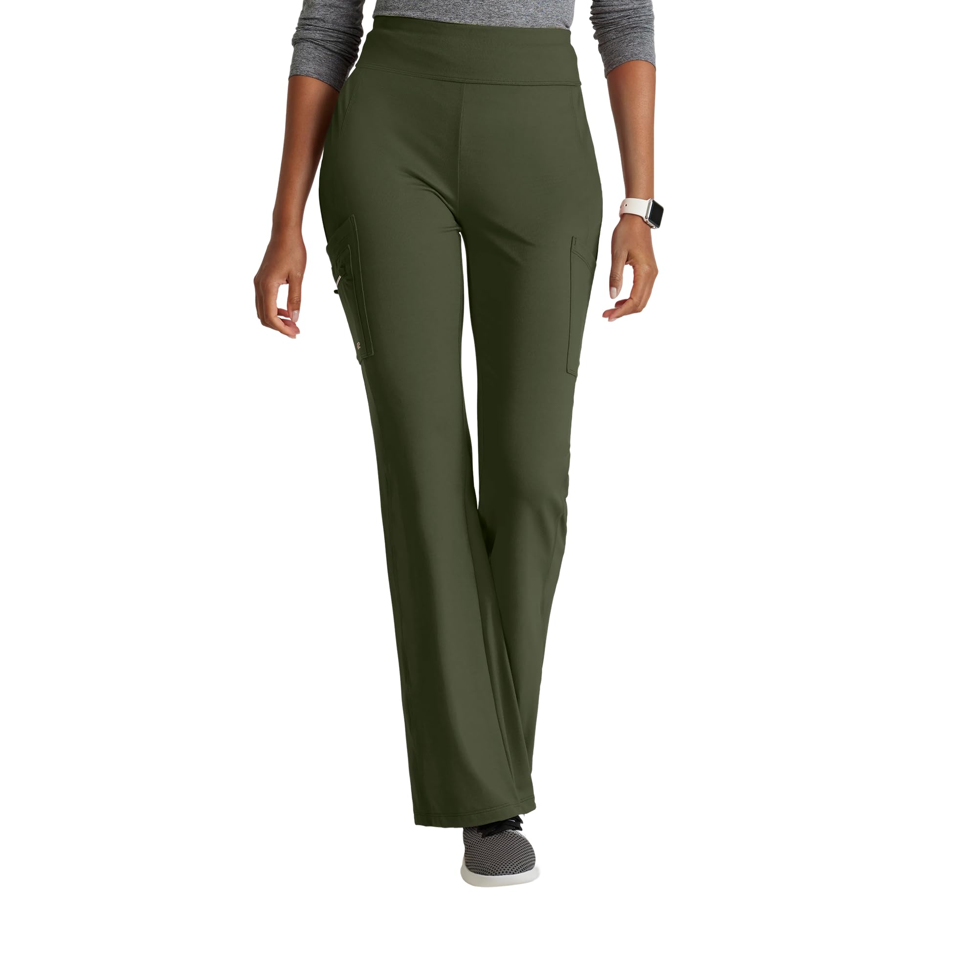 BARCO One Performance Knit Sprint Scrub Pant for Women – 7-Pocket, High-Rise Yoga Pants with 360 Spandex Stretch