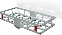 Rockland 500 lbs Aluminum Hitch Cargo Carrier Basket, 47" x 20" x 6.6", Fits 2" Receiver, Rustproof for Trucks SUVs RVs