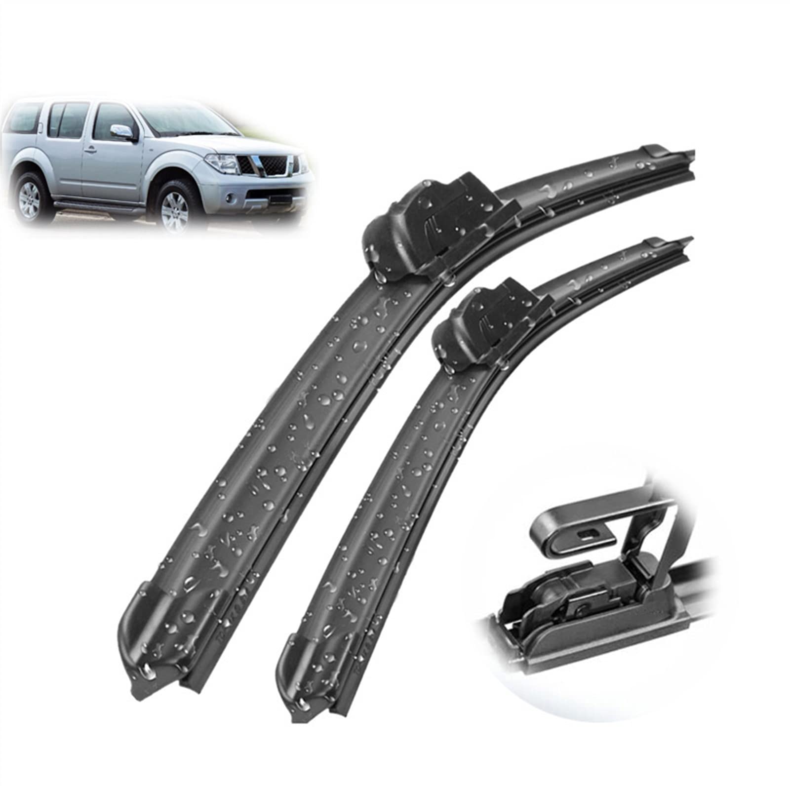 24 "+ 18" LHD Anteriore Tergicristallo Spazzole Parabrezza Auto Parabrezza Finestra Anteriore Tergicristallo Per Nissan Per Pathfinder R51 2005-2012 Parabrezza