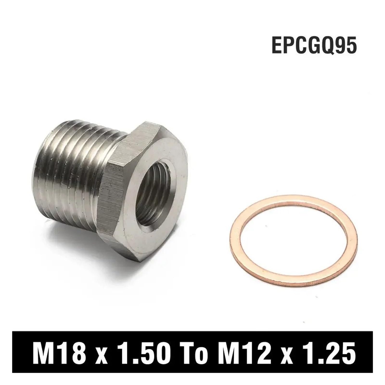 Partikelsensor Auspuff-O2-Sauerstoffsensor-Abstandshalter-Reduzieradapter M18 X 1,5 Mm Auf M12 X 1,25 Mm / M10 X 1,25 Mm EPCGQ95 Stickstoffoxid NOx Sensor