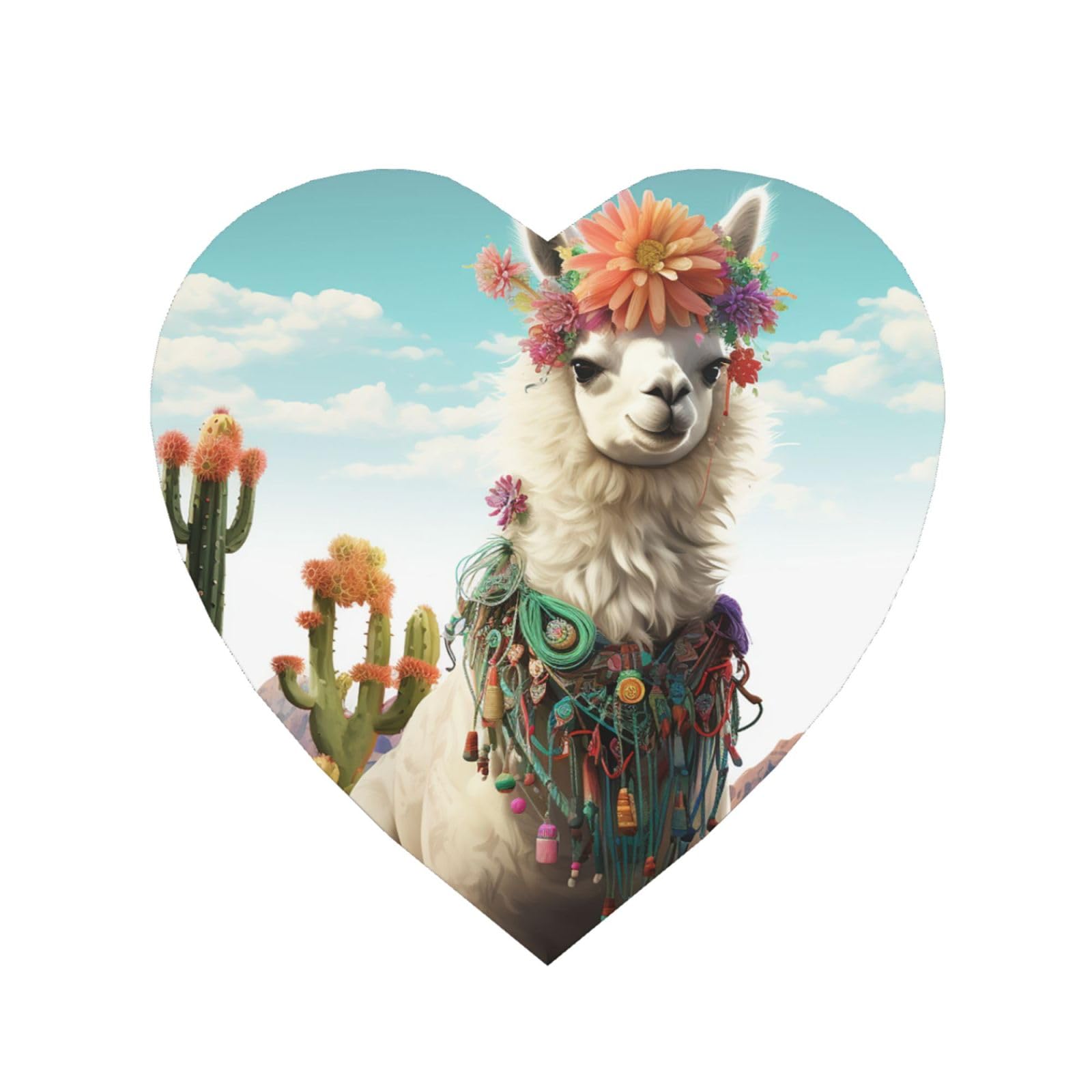 Fodpand Heart Shape Mexican Llama Cactus Fridge Magnets, Strong Small Refrigerator Magnets Decorative Magnets For Kitchen Fridge Office Locker - Funny Magnetic Stickers Birthday Gifts