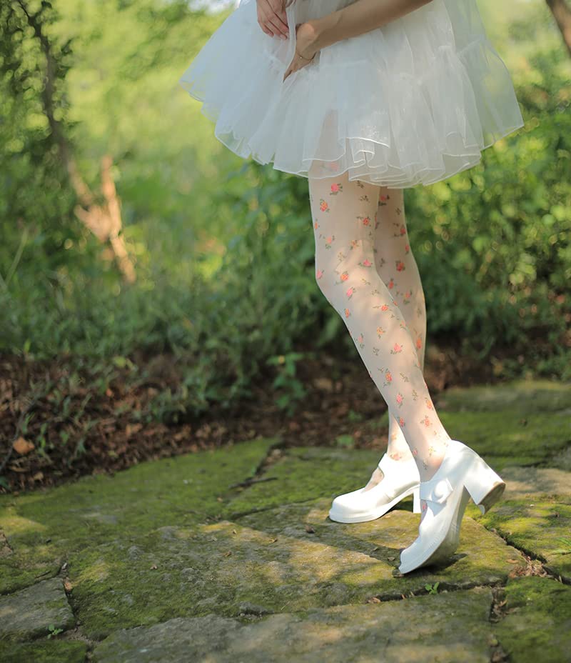 Sahabowi Women Tights, Sheer High Waist Pantyhose, Vintage Control Top Stockings, Siwa 24