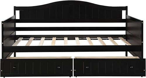 Miniatura 5 de Harper & Bright Designs Sofá cama individual con cajones de almacenamiento, base de cama individual con cajones, sofá cama para dormitorio, sala de