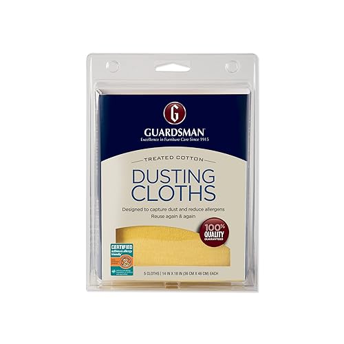 Guardsman Wood Furniture Dusting Cloths - 5 Pre-Treated Cloth -