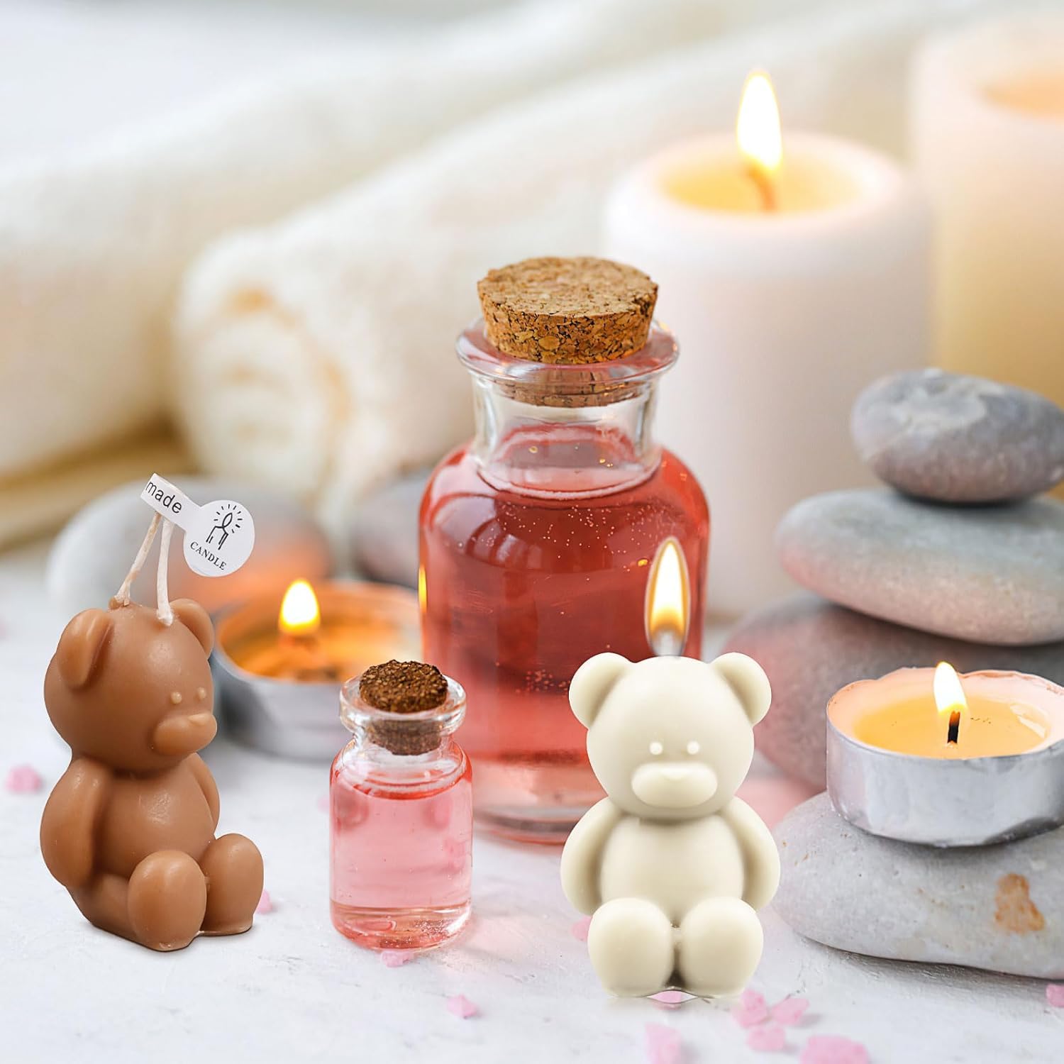 30 Velas De Oso Para Fiesta De Bebé, Regalos Para Fiestas, Decoraciones De Fiesta, Paquete Al Por Mayor