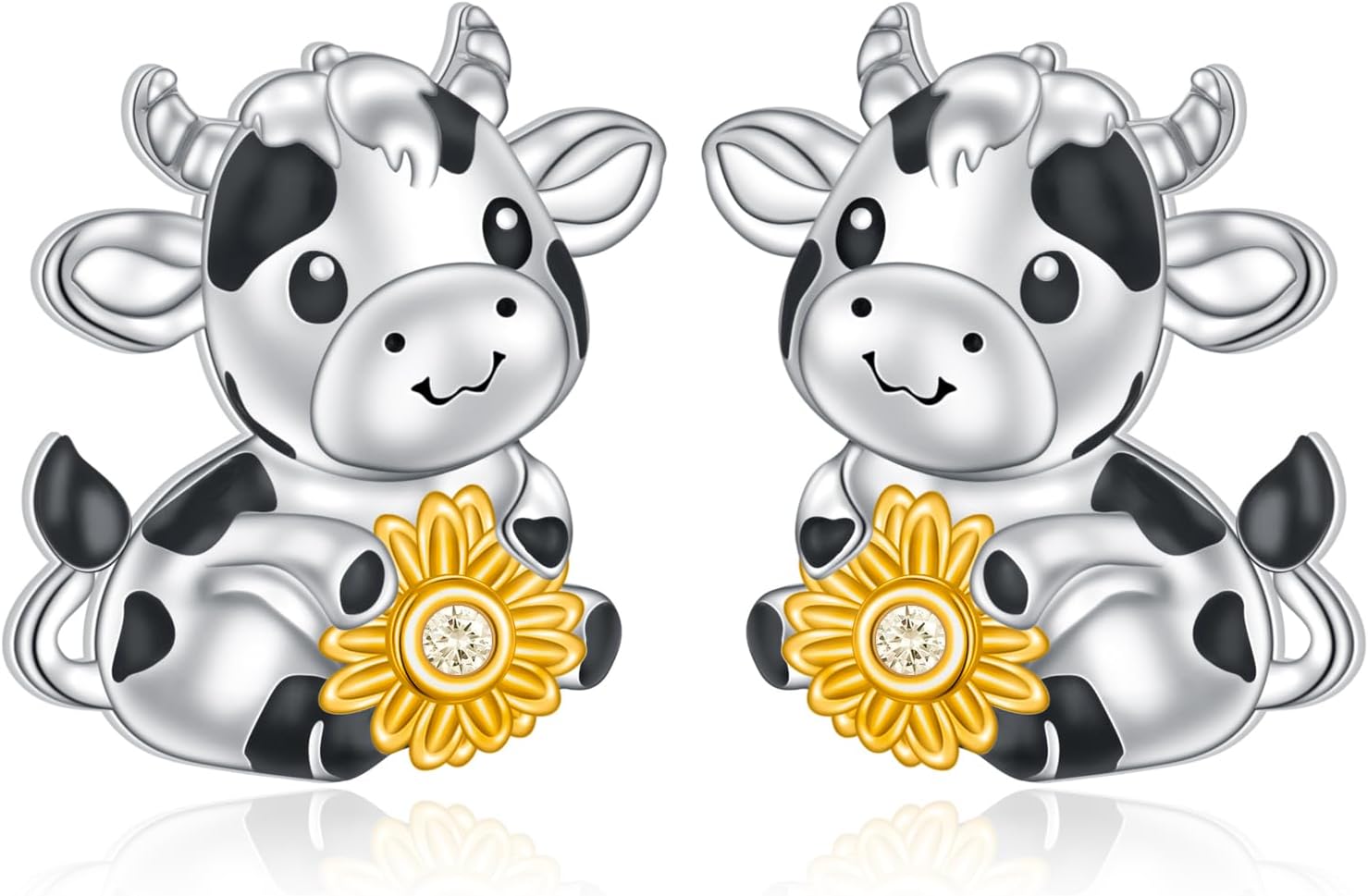 Animal Earrings 925 Sterling Silver Capybaral Cow Bunny Stud Earring for Women Capybara Jewelry Animal Earrings Jewelry