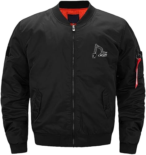 Excavator Operator Men's Flight Bomber Jackets Thicken Windproof Windbreaker Military Jacket Full Zip Outwear disponible en Yaxa Colombia
