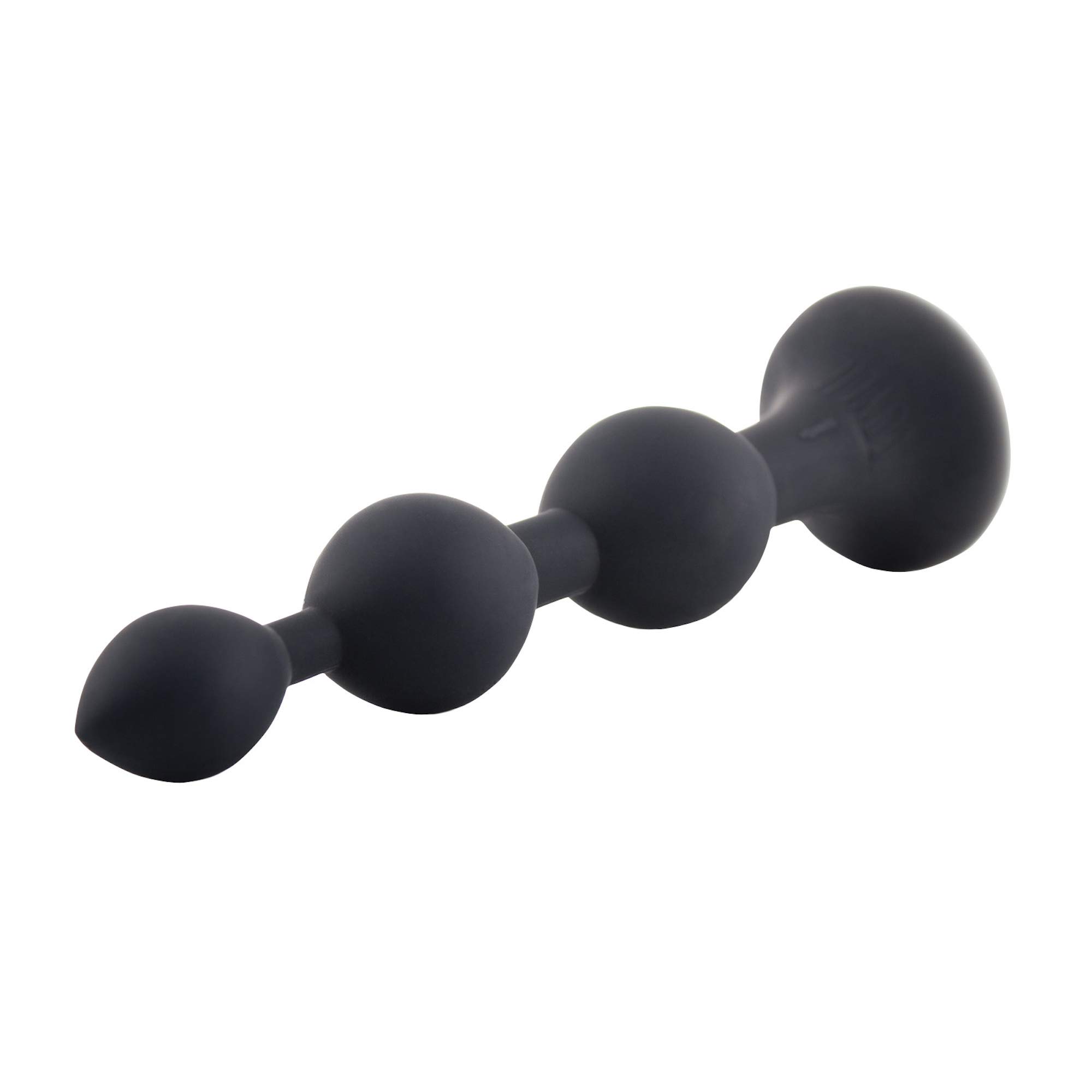 Dildo anale in silicone "Bullet", 19,5cm, nero/viola/bordeaux, dildo anale con ventosa, sfera flessibile anale per uomo e donna, giocattolo sessuale per giochi erotici anali e vaginali (nero)