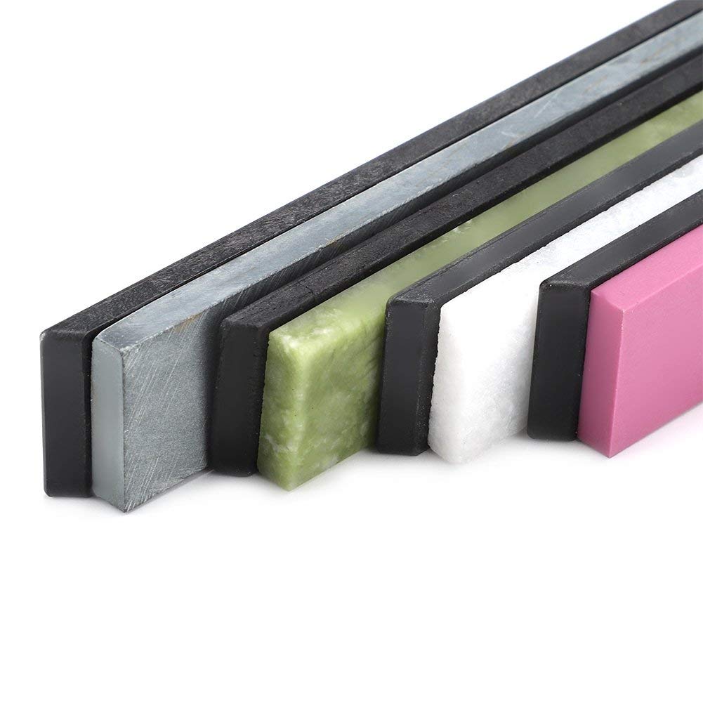 4PCS Pierre à Aiguiser, Walfront Pierre à Affute Professionnel 3000/5000/8000/10000 avec Support Antidérapant en Silicone pour Couteaux, Ciseaux