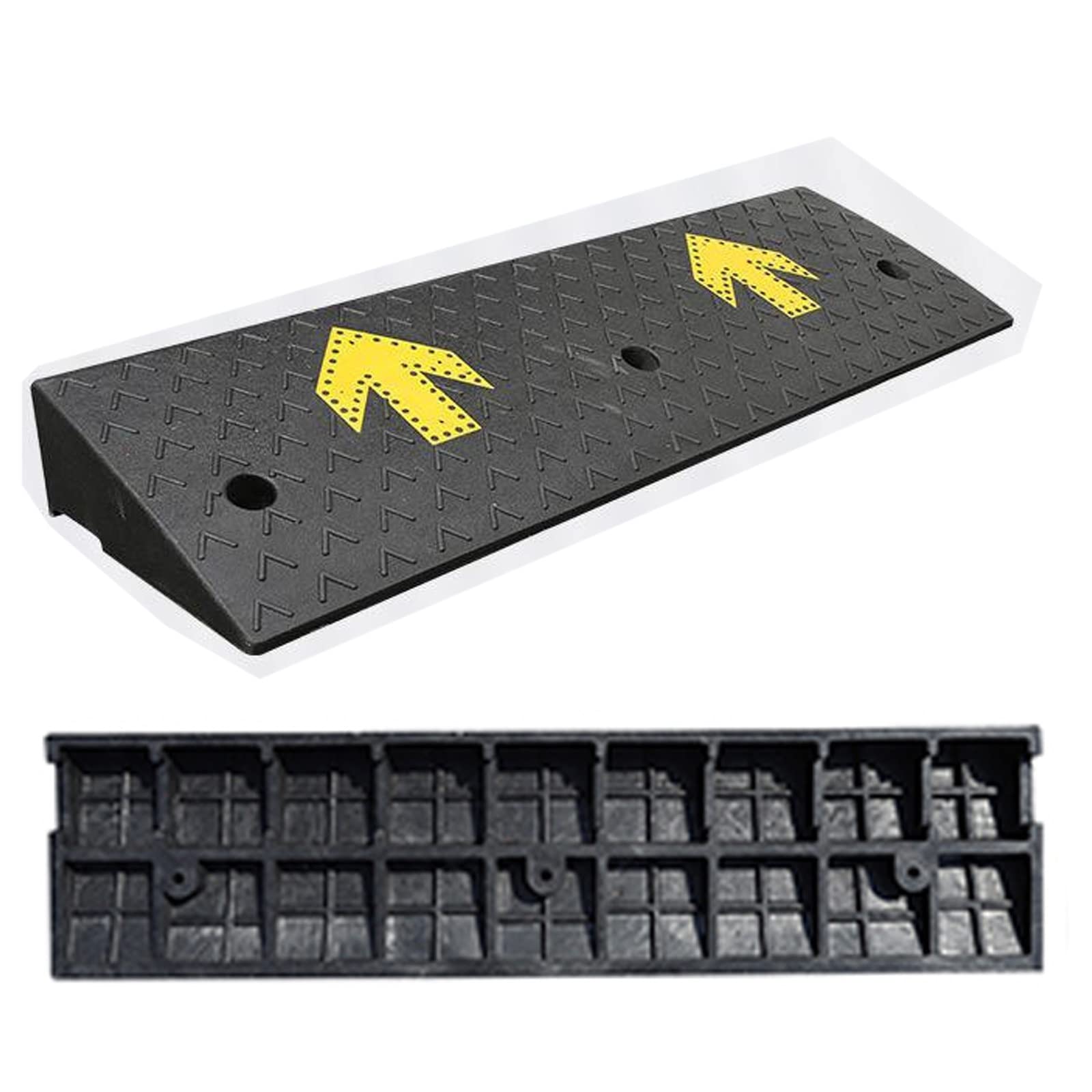 Rubberen Drempel Stoeprand 10cm Zware Oprijplaat voor Stoep, Lage Auto's, Oprijplaat voor Campers, Vrachtwagens, Schuur Hellingen, Huisdieren en Rolstoel Oprijplaat (Size : 98 * 25 * 4cm