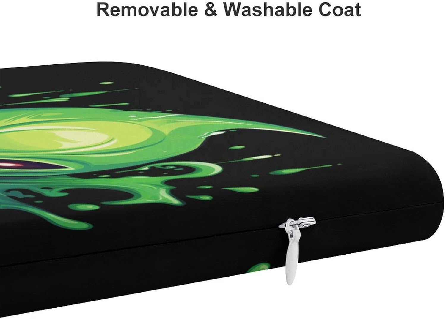 Green Aliens Print Floor Pillow Meditation Yoga Cushion Square Chair Cushion Pillows Seating for Adults