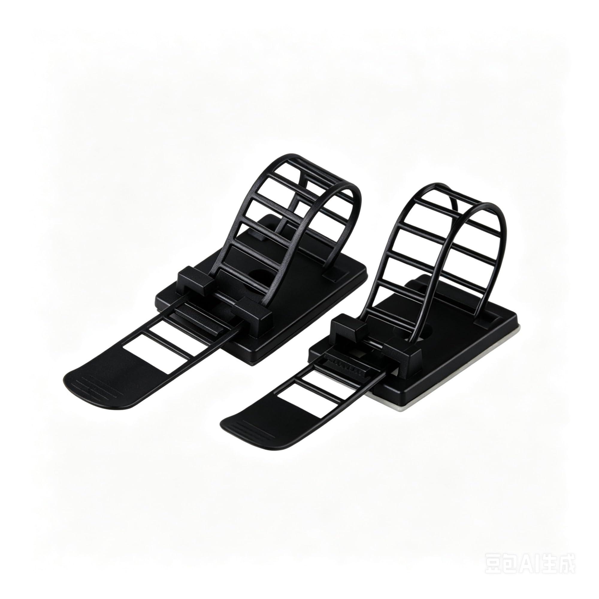 Dpnentv Cl-2 Black 100Pcs Plastic Self-Adhesive Cable Clip Power Network Wire Fix Mount Holder(Cl-2 Black 100Pcs)