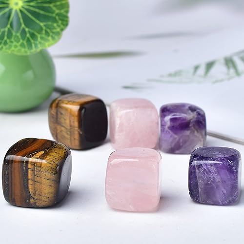 Miniatura 6 de Whiskey Stones - Cubos de hielo de cristal escalofriantes para bebidas, rocas de whisky de 0.8 pulgadas, cubos de vino para mujeres, multicuarzo,