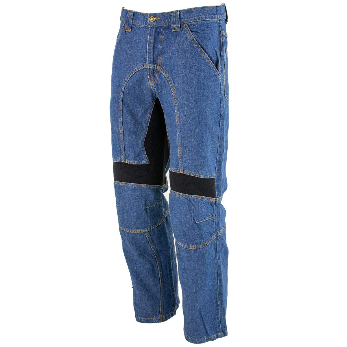 Milwaukee Leather Men's Classic Fit Denim Motorcycle Rider Racing Pants w/CE Armor on Knees - 36